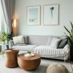 Furnished apartment living room for rent
