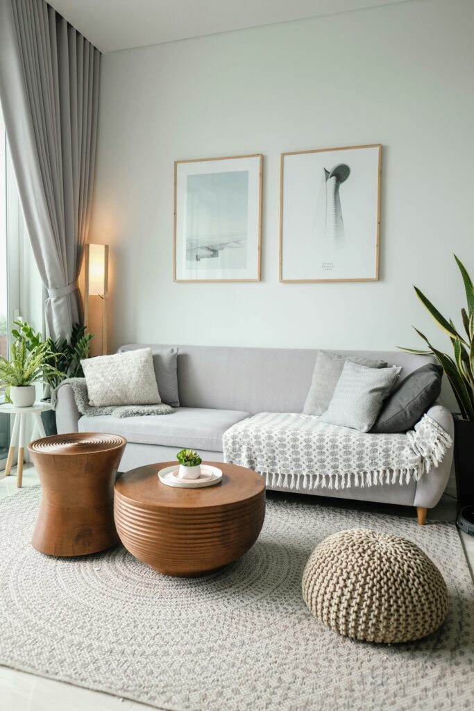 Furnished apartment living room for rent